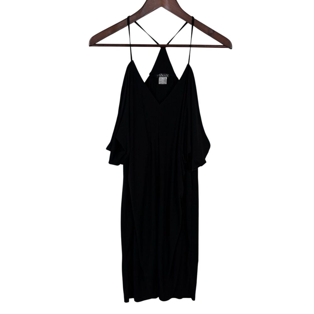 Venus Black Layered Top Strappy Sleeveless Mini Dress Women's XS
